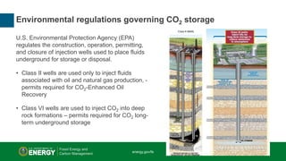 10 | Office of Fossil Energy
U.S. Environmental Protection Agency (EPA)
regulates the construction, operation, permitting,...